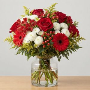 Ramo de Flores Rojas a Domicilio en Segovia - Rosas y Crisantemos